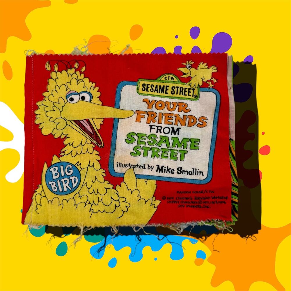 VTG 1979 Your Friends From Sesame Street Random House Kid's Cloth Picture Book